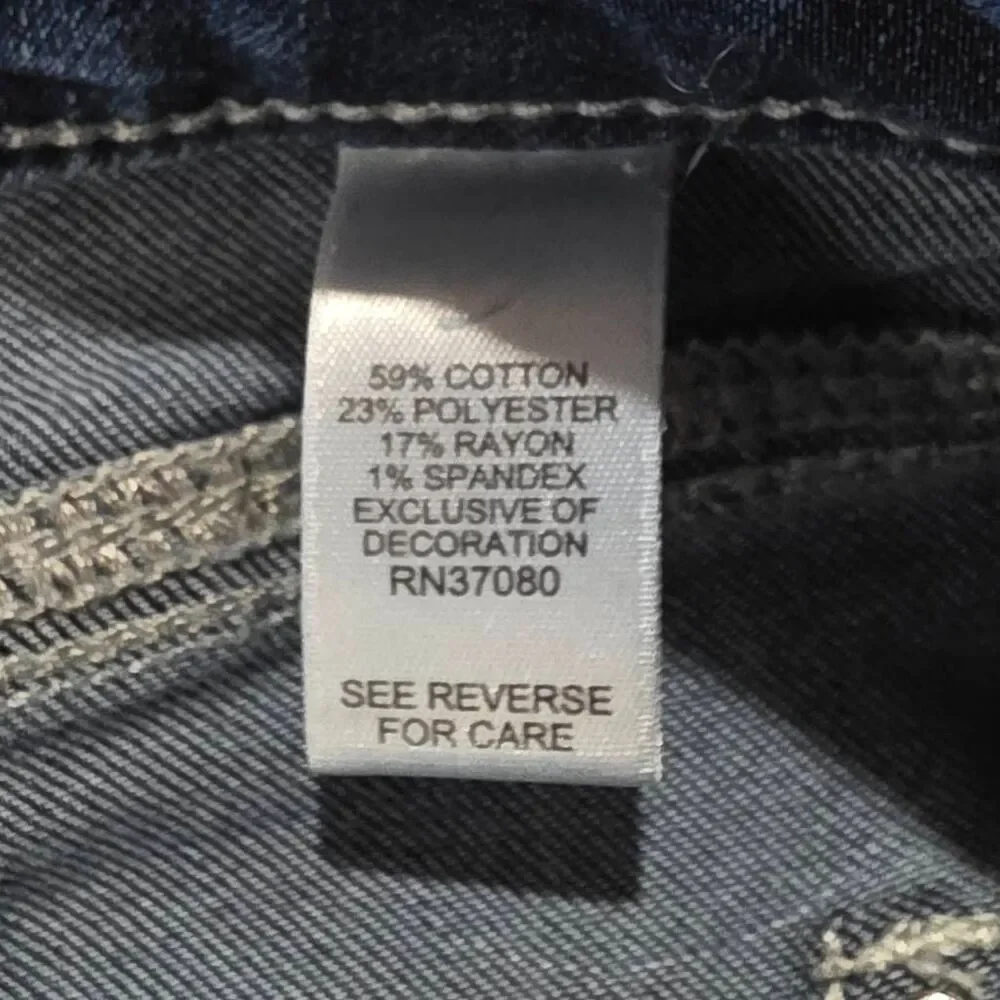 Cato Denim 12P Mid Rise Bootcut Embellished Pocket Jeans